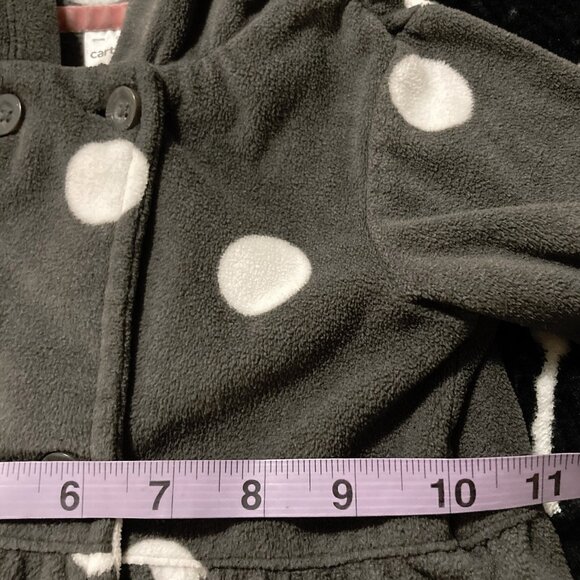 CARTER'S Toddlers' dark grey and white hooded jacket w/ animal ears ~ 18M - 24M - Picture 7 of 12